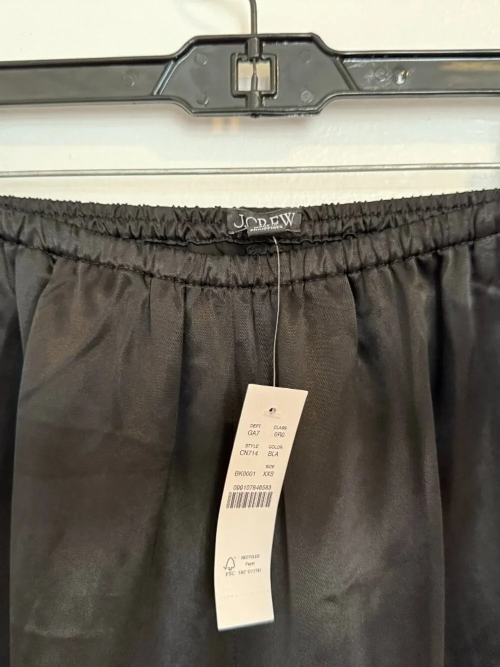 J.Crew Cosmo Pant in Luster Charmeuse in Black